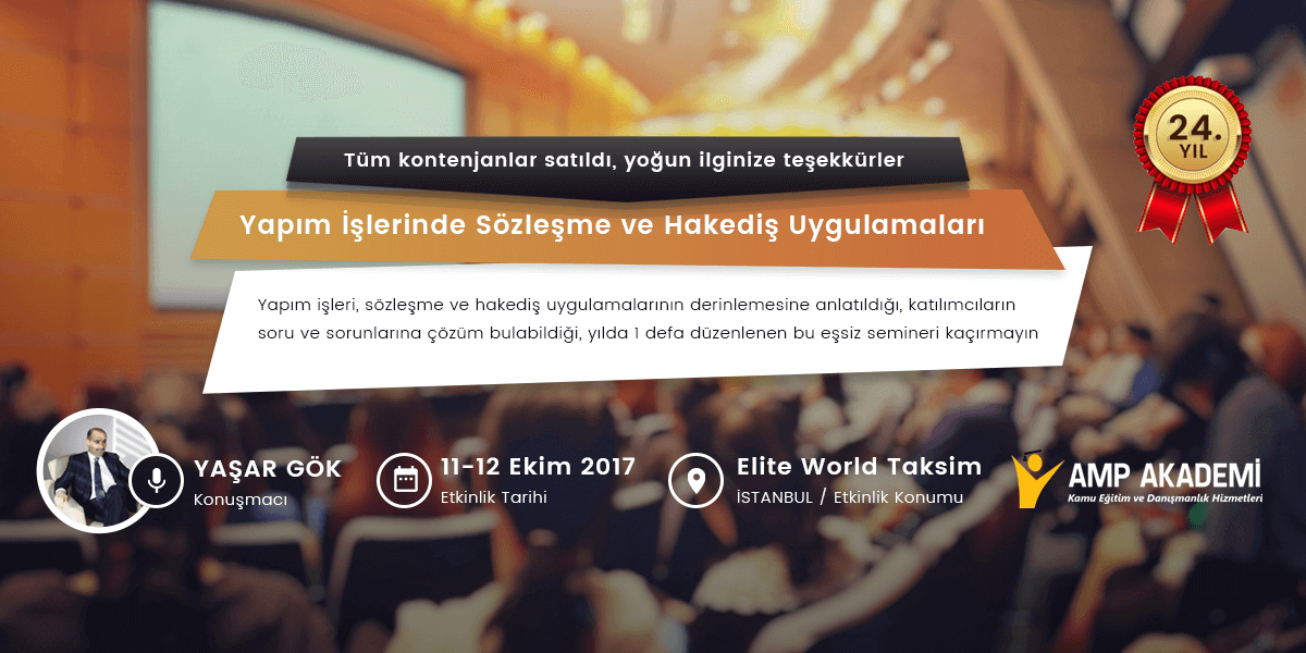 Yapım İşleri Sözleşme ve Hakediş Uygulamaları Semineri