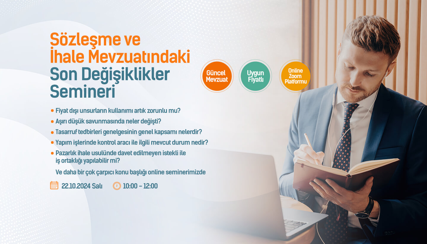 Online Güncel İhale Mevzuat Değişiklikleri Semineri